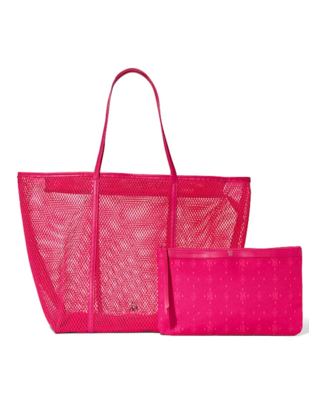 NWT Victoria's Secret Mesh Carryall Tote & Pouch Set